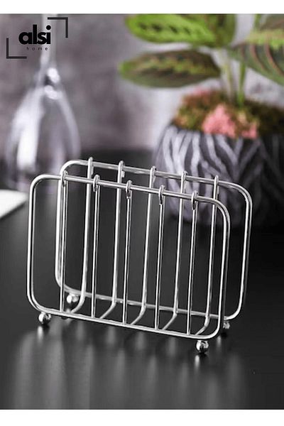 ALSİ HOME 1st Quality Stainless Decorative Footed Napkin Holder