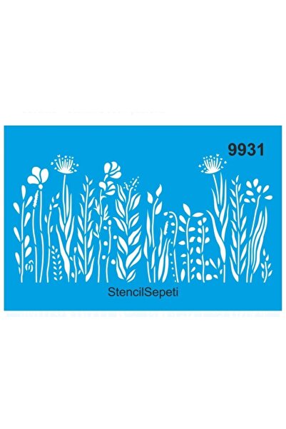 DERYA DESİNG ART قالب استنسل بنمط اللافندر ST9931- 20x30 سم