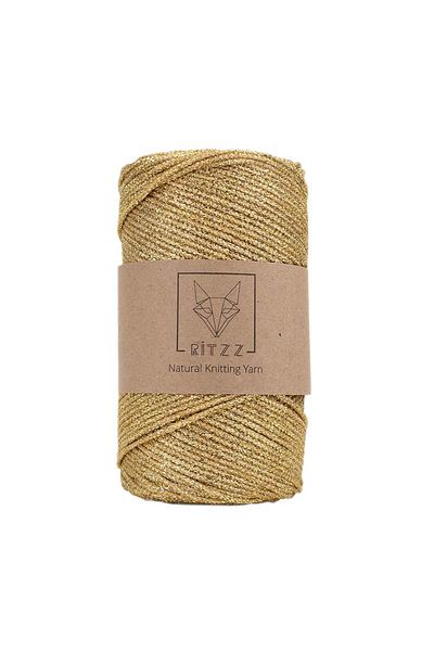 Ritzz Κορδόνι Macrame Glitter 2 MM Χρυσό