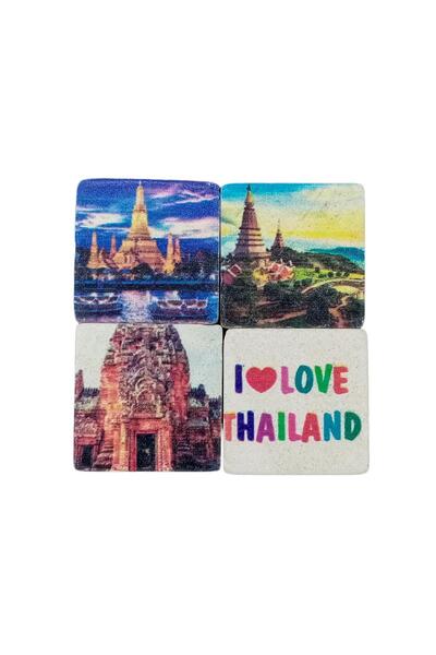 Dünyadan Hediyeler Tayland Temalı Dörtlü Taş Magnet