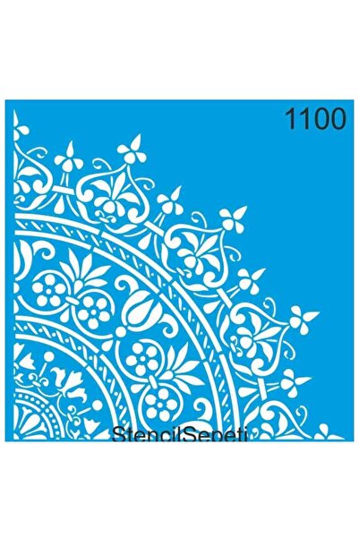 DERYA DESİNG ART Damask Pattern Stencil Template St1100- 40X40Cm