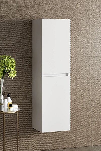 Alfa Banyo Viola Beyaz 140 Cm MDF Banyo Boy Dolabı**Demonte Değil** (Hazır Kurulu)