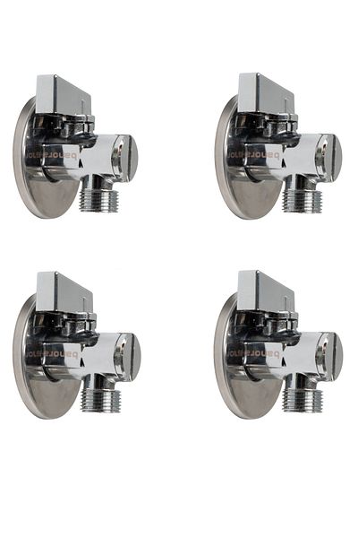 DECORDEM Banora 4-Piece Intermediate Bidet Faucet - 90 Degree Filter, Stainless Brass, Chrome, 10 Years Warranty, 1/2-3/8