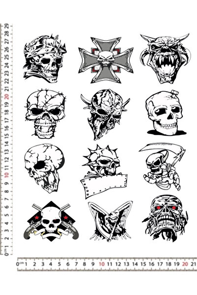 Phoenix KURU KAFA ÇEŞİTLERİ MOTORSİKLET KASK LEPTOP TELEFON STİCKERLARI