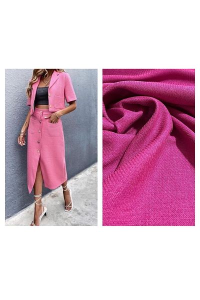 Modelkumas قماش شانيل بلون فوشيا