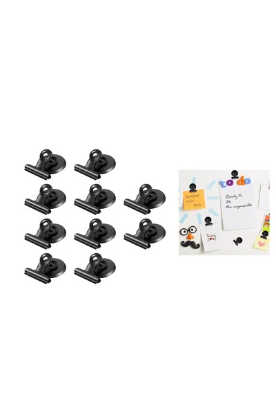 Hdg 4 adet Mıknatıslı Klips Mandallı Buzdolabı Magnet Fotoğraf Kağıt Evrak Tutucu 38x30mm