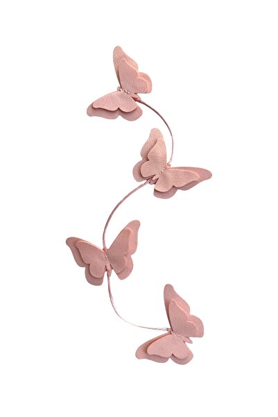 zühre balaban αξεσουάρ μαλλιών με ροζ χρώμα σομόν, κομμένο με λέιζερ