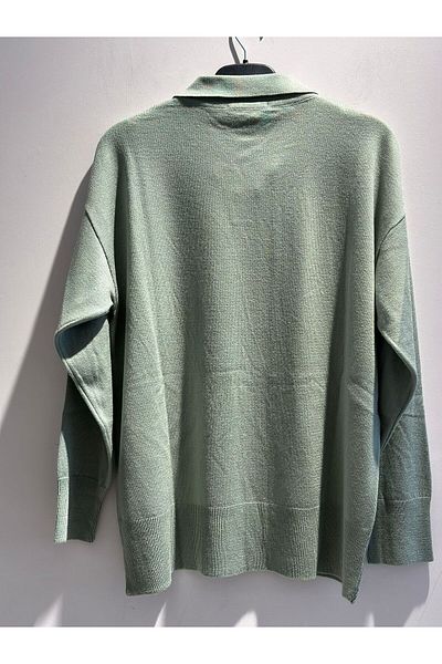 Kayra Collared Knitted Blouse