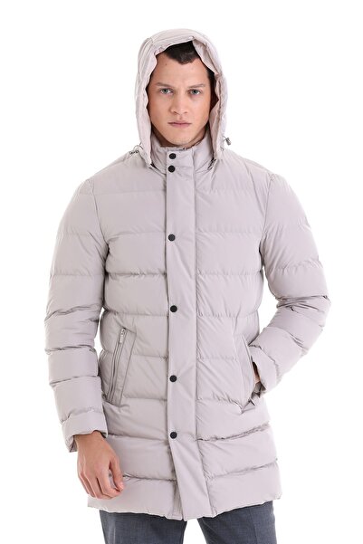 Hatemoğlu Παλτό με κουκούλα Stone Slim Fit Judge Collar