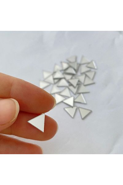Proton 1cm Triangle Silver Color Mosaic Mirror 100 Pieces