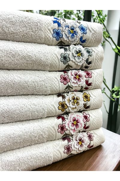 AYHANHOME 3D комплект кухненски кърпи с виолетови шарки от 6 части 30x50