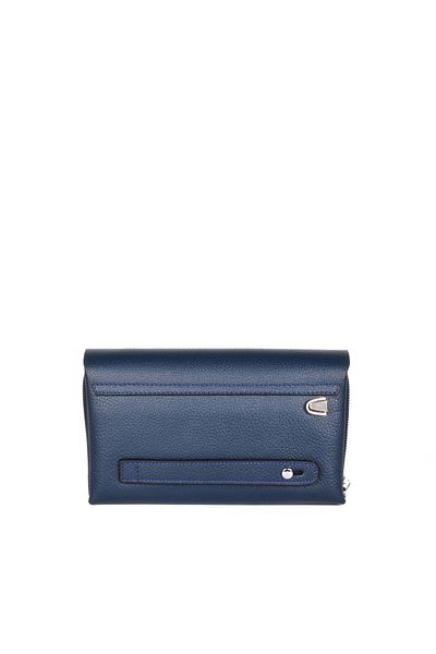 Eminsa Men's Navy Blue Crocodile Genuine Leather Handbag