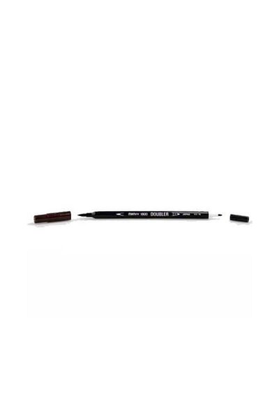 tüftürük Marvy Double Tip Brush Pen Brush Pen Dark Brown