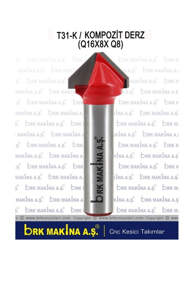 BRK Kompozit Derz Kanal Açma Freze Bıçağı 8 Mm