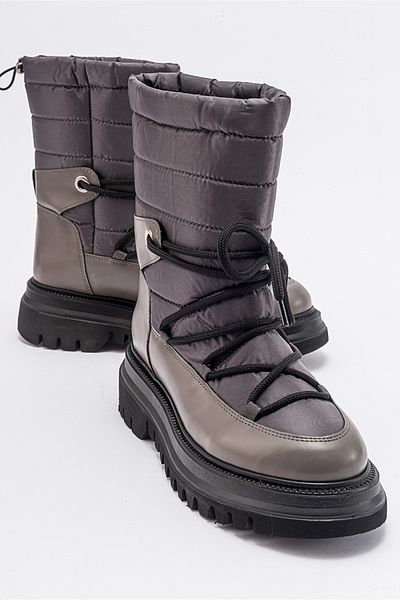 LuviShoes Γυναικείες μπότες χιονιού WELD Grey Skin