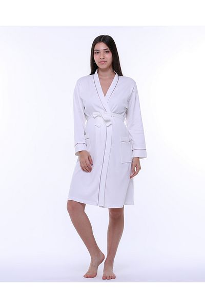 LİKAPA Likapa Interlock Maternity and Maternity Long Sleeve Dressing Gown - 1356