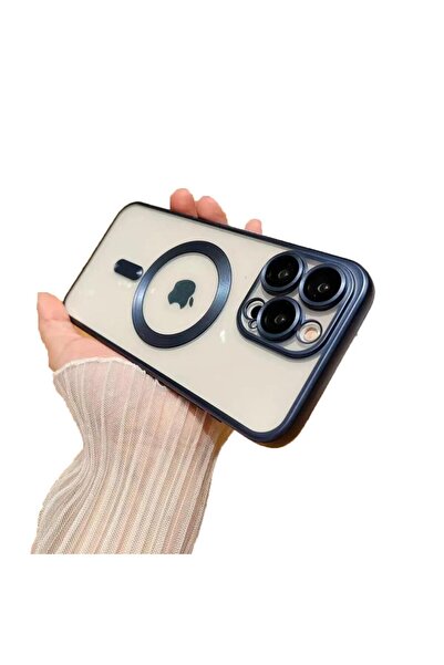 UnDePlus Apple iPhone 15 Pro  Uyumlu Kılıf Magsafe Kamera Lensli Korumalı Şef...