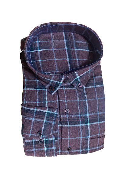 FATELLA Men's Dad Long Sleeve Thick Winter Comfortable Cut Checked Lumberjack Shirt