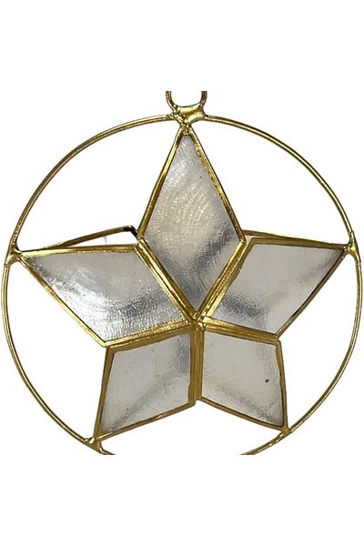 Yenigeldi 1Pcs Mother of Pearl Capiz Philippines Handmade Christmas Tree Room Party Birthday Ornament