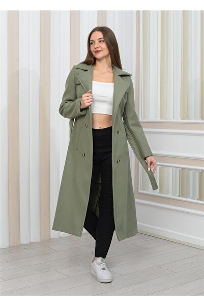 Nuseel Новий сезон Круазе Підкладка Деталізований Середньої довжини Розріз Кашемірний пальто Водонепроникний