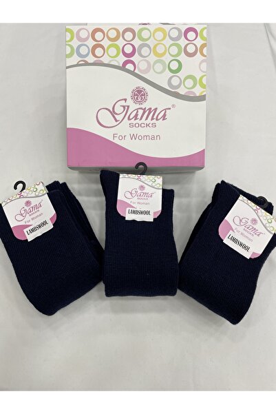 Gama Çorap 3 τεμάχια γνήσιες γυναικείες μητρικές κάλτσες από γνήσιο αρνί μαλλί μακριά πάνω από το γόνατο