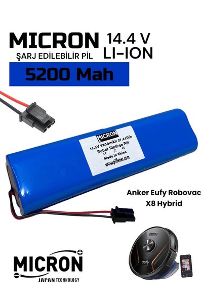 Micron Anker Eufy Robovac X8 Hybrid Robot Süpürge Bataryası 14.4V 5200Mah Pil...
