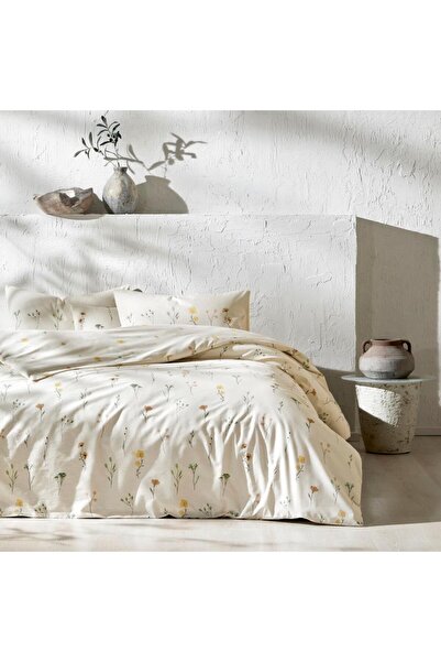 Taç Levi Ranforce Single Duvet Cover Set Cream