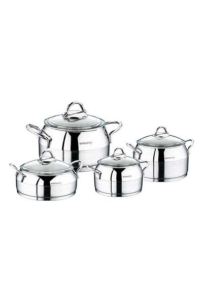 Evimsaray Venus 8 Piece Cookware Set Simple