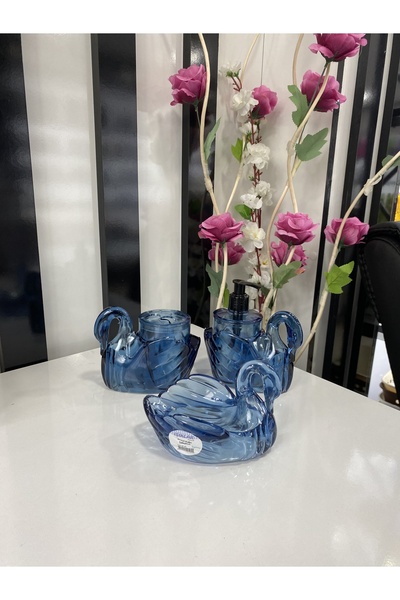 Genel Markalar 3’lü Kuğu Banyo Seti Akrilik,3 Parça Banyo Seti Kristal