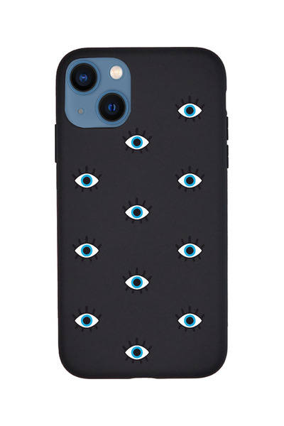 KaffCase حافظة هاتف آيفون 15 عين الشر من السيليكون الفاخر