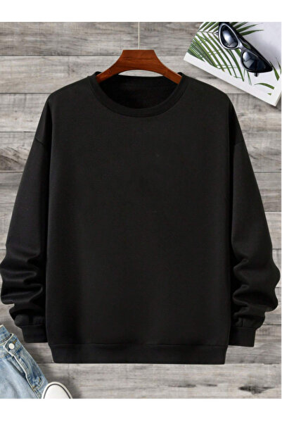 Siyah3 İplik Sweetshirt