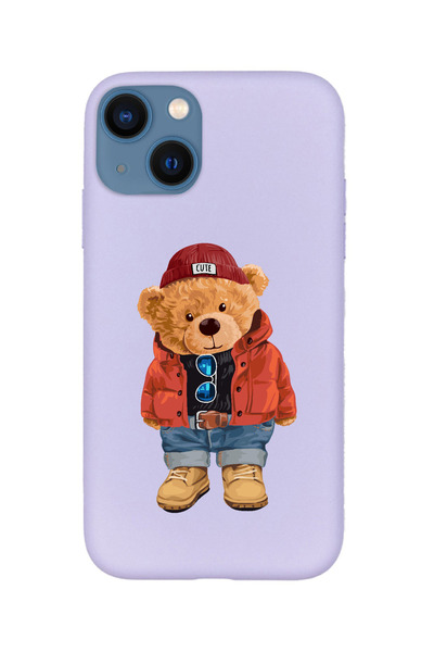 KaffCase حافظة هاتف آيفون 15 تيدي من السيليكون الفاخر