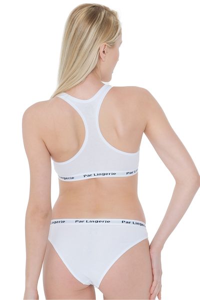 par lingerie pl مجموعة بوستير رياضية بيضاء