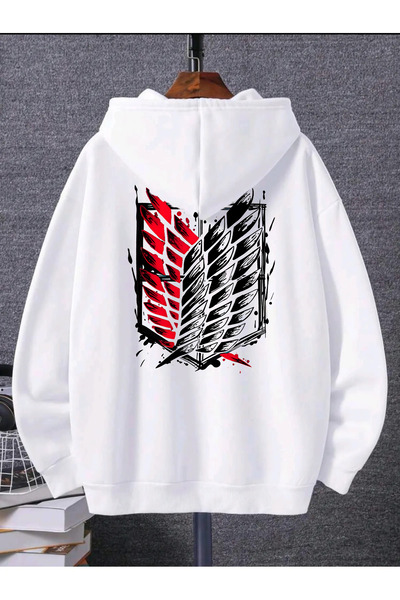 ARC Shoping Hanorac imprimat Anime Attack On Titans - Oversize Unisex Hooded ...