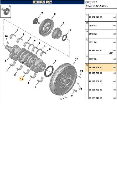 Pj 1608940680 Peugeot Kece P206-p207-p307 Krank On 1.4hdı C2 C3 40.55.6.4