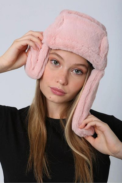 Saria Modd Faux Fur Snow Beret/Cap with Headphones