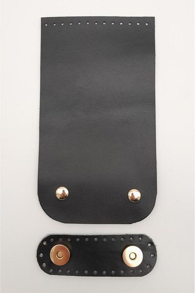 angel çanta aksesuar Angel Bag Accessory 11x19 cm Real Leather Double Magnet Black Color Bag Cover Light Gold Metal