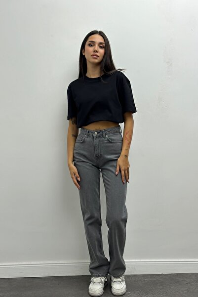 CurcunaShop Decorative Stitched Crew Neck T-Shirt