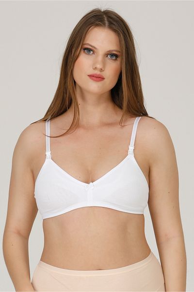 par lingerie pl Pl Sutien De Alaptare Fara Cupe Pieptanate Alb