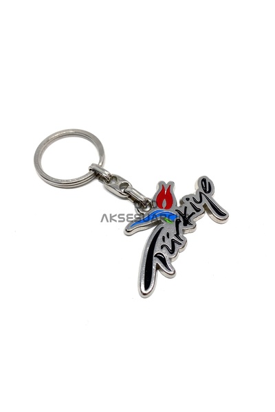 Generic Brand Türkiye Metal Luxury Car Keychain Chrome
