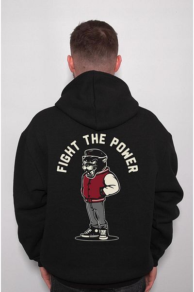 baskwear Унисекс суичър с качулка - Fight The Power Fight The Power Суичър с качулка Korma Animal