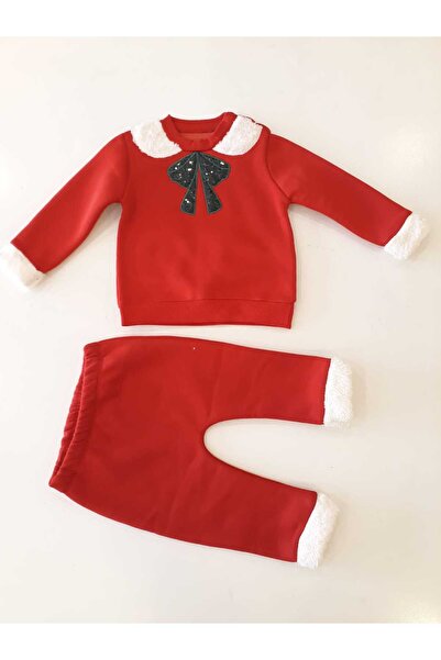 tuk tuk kıds Yılbaşı Noel Yeniyıl Noel Baba Baskılı Çocuk Alt Üst Takım