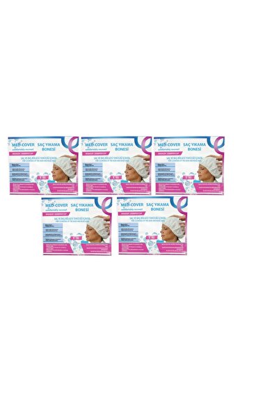 MED-COVER Med-cover Hasta Saç Bakım/temizleme/yıkama Bonesi (5 Adet/paket)