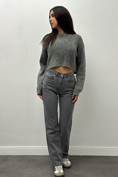 CurcunaShop Şeffaf Kaplamalı Stright Kadın Pantolon