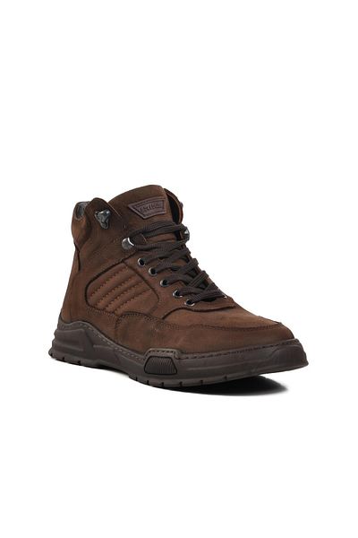 Bulldozer 220048 Ανδρικές μπότες από γνήσιο δέρμα Nubuck καφέ