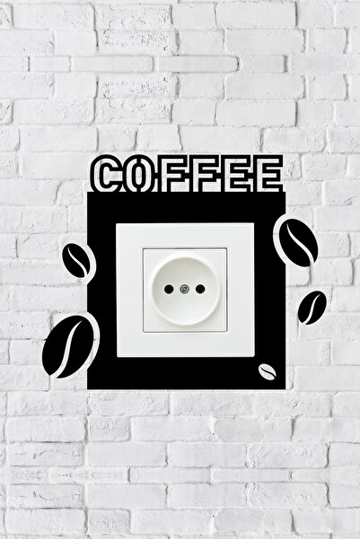 markcat Coffee Kahve Tasarım Priz Çerçevesi (İÇ ÖLÇÜ 8,4X8,4 CM) Dekoratif Pr...