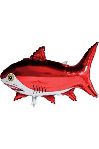 Parti dolabı Kırmızı Köpek Balığı Shark Folyo Balon 80 cm x 25 cm