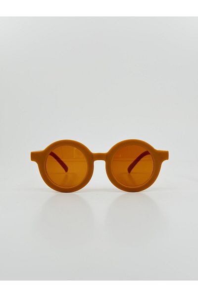 GlimmerGroove 1-9 Years Old Children's Sunglasses Mustard Glasses