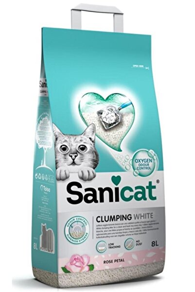 Sanicat Clumping White Rose Kedi Kumu 8 Lt *2 Adet