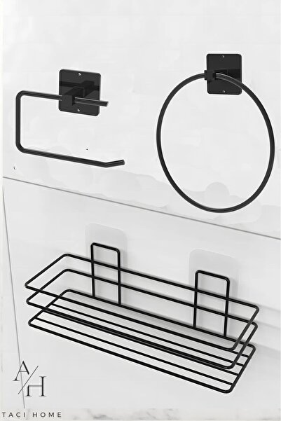 ATACI مجموعة من 3 قطع من الفولاذ المقاوم للصدأ، منظم الحمام اللاصق، كابينة ال...